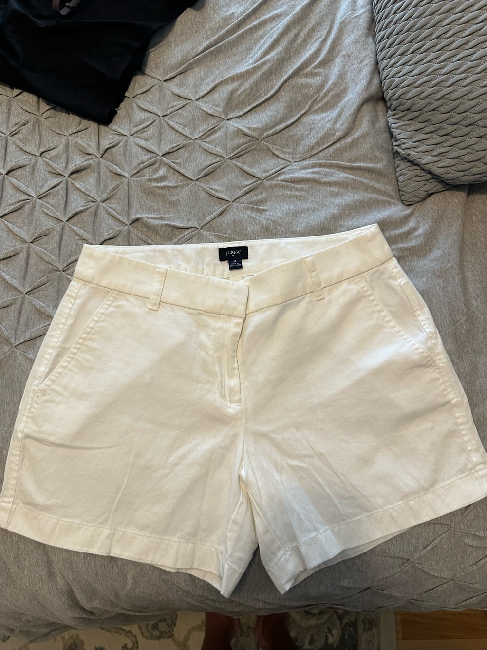 J. Crew White Cotton Chino Bermuda Shorts